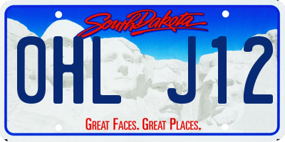 SD license plate 0HLJ12