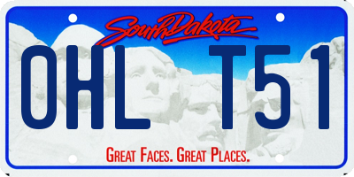SD license plate 0HLT51