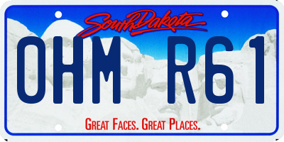 SD license plate 0HMR61