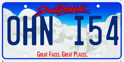 SD license plate 0HNI54