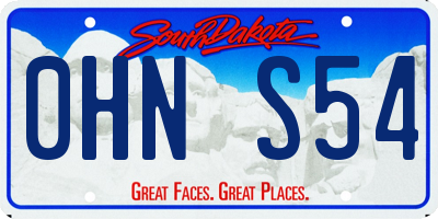 SD license plate 0HNS54