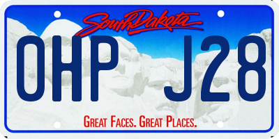 SD license plate 0HPJ28