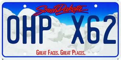 SD license plate 0HPX62