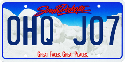 SD license plate 0HQJ07
