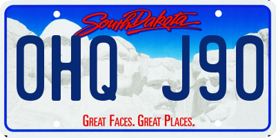 SD license plate 0HQJ90