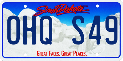 SD license plate 0HQS49