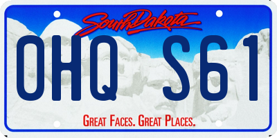 SD license plate 0HQS61