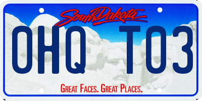 SD license plate 0HQT03