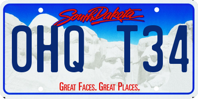 SD license plate 0HQT34