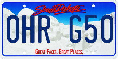 SD license plate 0HRG50