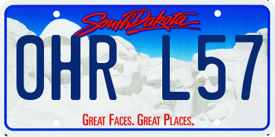 SD license plate 0HRL57