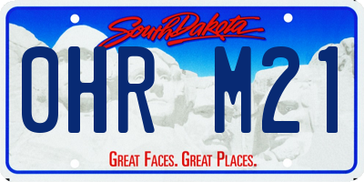 SD license plate 0HRM21