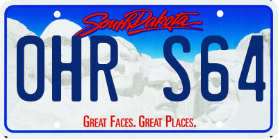 SD license plate 0HRS64