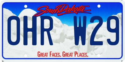 SD license plate 0HRW29