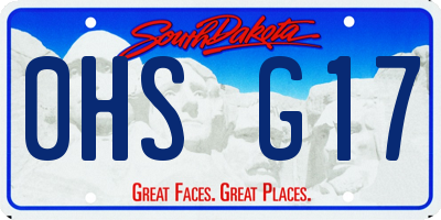 SD license plate 0HSG17