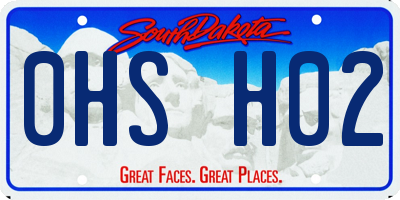SD license plate 0HSH02