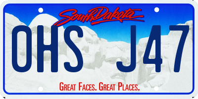 SD license plate 0HSJ47