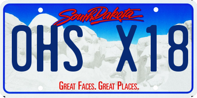 SD license plate 0HSX18