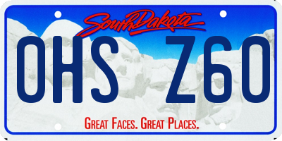 SD license plate 0HSZ60