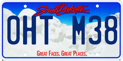 SD license plate 0HTM38