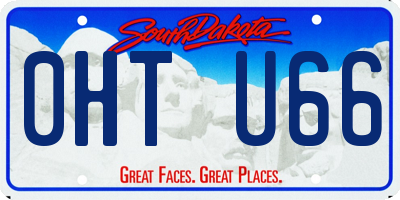 SD license plate 0HTU66