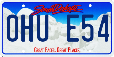 SD license plate 0HUE54