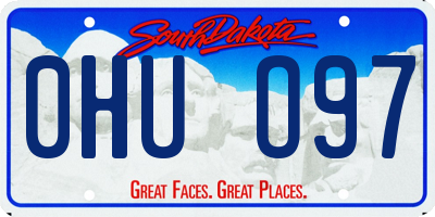 SD license plate 0HUO97