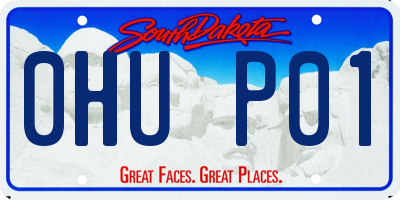 SD license plate 0HUP01