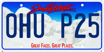 SD license plate 0HUP25