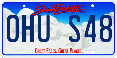 SD license plate 0HUS48