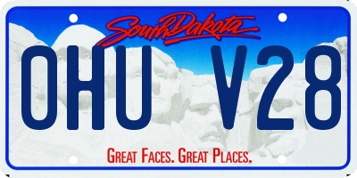 SD license plate 0HUV28