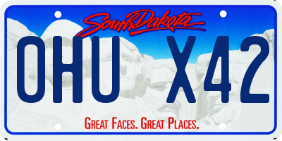 SD license plate 0HUX42