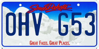 SD license plate 0HVG53