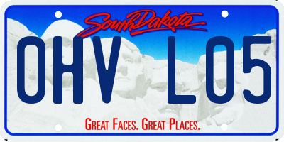 SD license plate 0HVL05