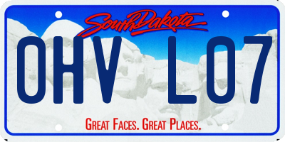 SD license plate 0HVL07