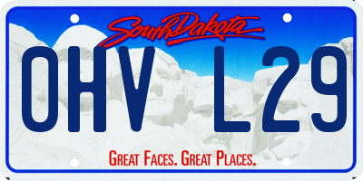 SD license plate 0HVL29