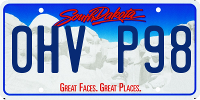 SD license plate 0HVP98