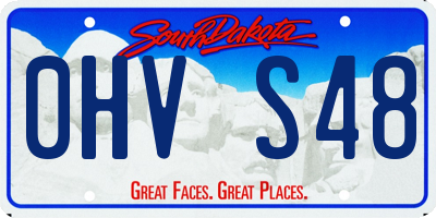 SD license plate 0HVS48