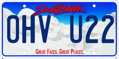 SD license plate 0HVU22