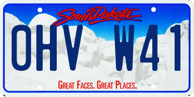 SD license plate 0HVW41