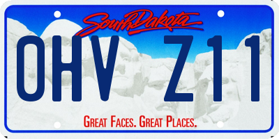 SD license plate 0HVZ11