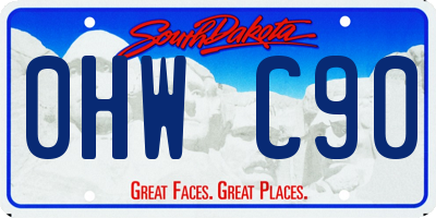 SD license plate 0HWC90