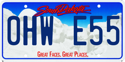 SD license plate 0HWE55