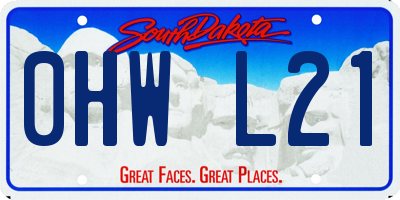 SD license plate 0HWL21