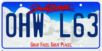 SD license plate 0HWL63