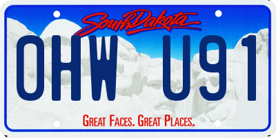 SD license plate 0HWU91