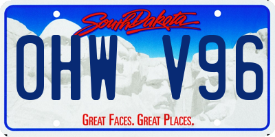 SD license plate 0HWV96