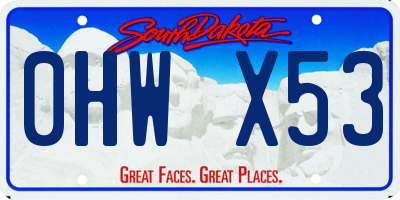 SD license plate 0HWX53