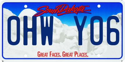 SD license plate 0HWY06