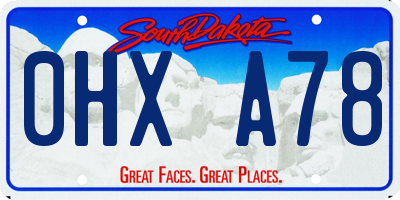 SD license plate 0HXA78